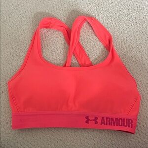 Under Armour Coral Pink Crossback Sports Bra